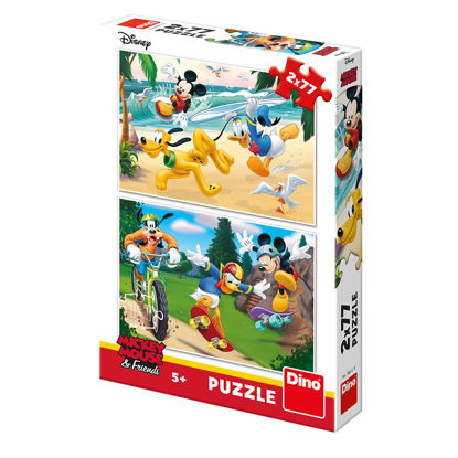 Obrázek Puzzle Mickey sportuje 2x77 dílků