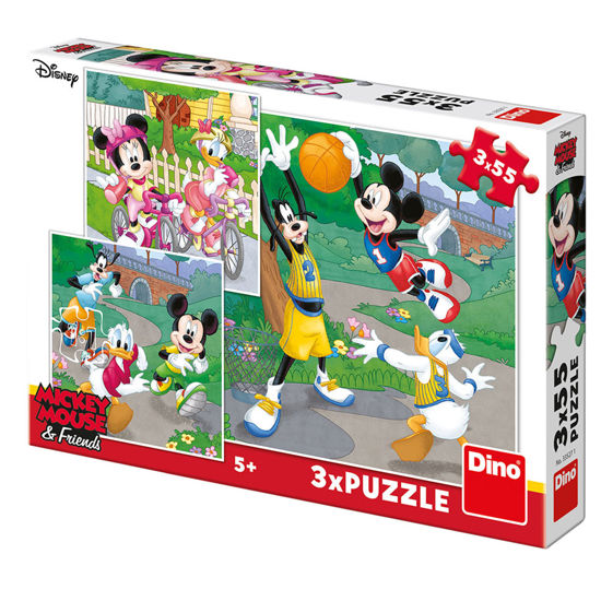 Obrázek z Puzzle Mickey a Minnie sportovci 3x55dílků 