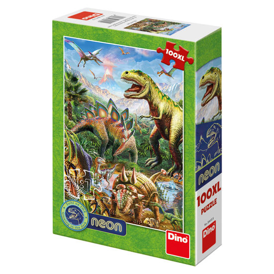 Obrázek z Puzzle Svět dinosaurů 100DXL neon 