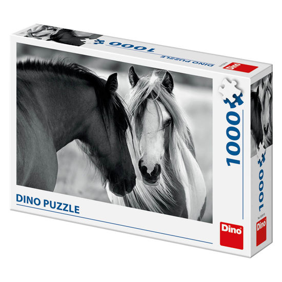 Obrázek z Puzzle Černobílí koně 1000D 