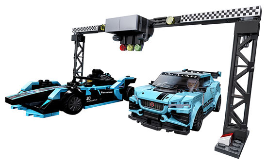 Obrázek z LEGO Speed Champions 76898 Formula E Panasonic Jaguar Racing GEN2 car & Jaguar I-PACE eTROPHY 
