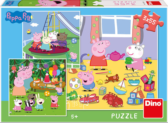 Obrázek z PEPPA PIG na prázdninách 3x55 Puzzle NOVÉ 