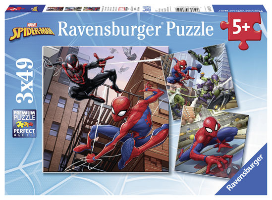 Obrázek z Puzzle Spiderman v akci 3x49 dílků 