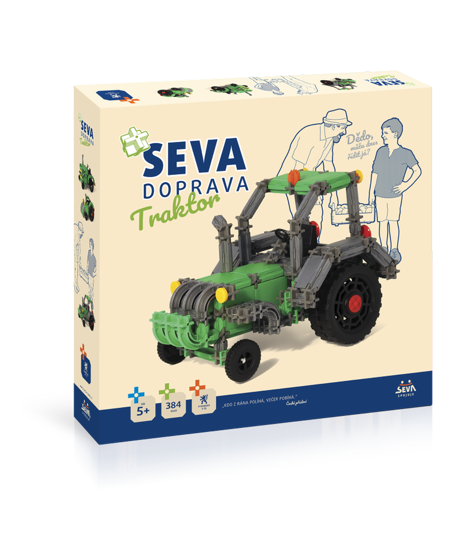 Obrázek z SEVA DOPRAVA stavebnice - traktor 