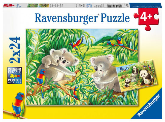 Obrázek z Roztomilé koaly a pandy puzzle 2x24 dílků 