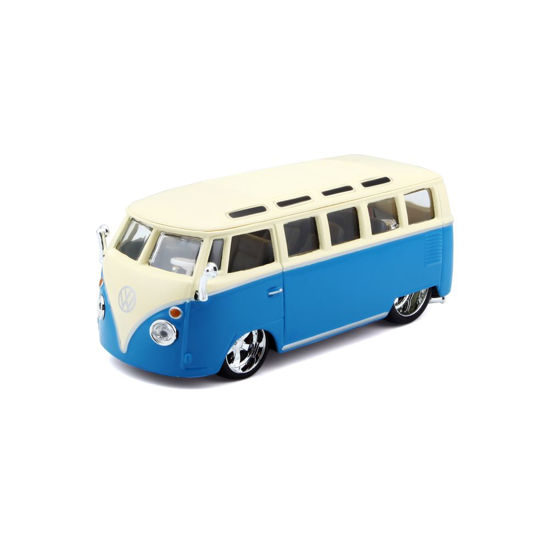 Obrázek z Bburago 1:32 Plus Volkswagen Van Samba Blue/White 