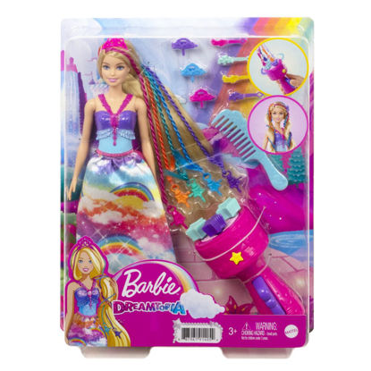 Obrázek Barbie PRINCEZNA S BAREVNÝMI VLASY herní set