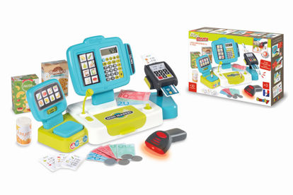 Obrázek Pokladna dětská elektronická s váhou modrá